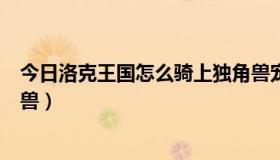 今日洛克王国怎么骑上独角兽宠物（洛克王国怎么骑上独角兽）