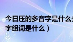 今日压的多音字是什么并且组词（压压的多音字组词是什么）