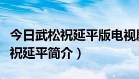 今日武松祝延平版电视剧演员表（武松扮演者祝延平简介）