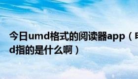 今日umd格式的阅读器app（电子书umd是什么格式，umd指的是什么啊）