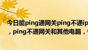 今日能ping通网关ping不通ip（神奇故障，可ping通自己，ping不通网关和其他电脑，各种无解）