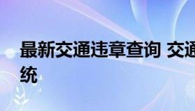 最新交通违章查询 交通违章查询在线查询系统