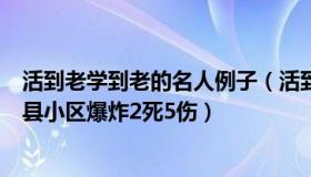 活到老学到老的名人例子（活到老学到老的老顽童：河南滑县小区爆炸2死5伤）