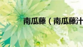 南瓜藤（南瓜藤汁的作用和功效