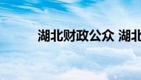 湖北财政公众 湖北财政厅公众网