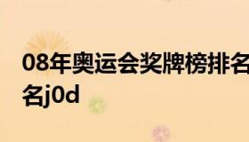 08年奥运会奖牌榜排名 08年奥运会奖牌榜排名j0d