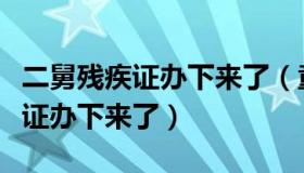 二舅残疾证办下来了（童心在路上：二舅残疾证办下来了）
