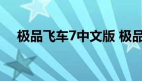 极品飞车7中文版 极品飞车中文版游戏）