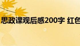 思政课观后感200字 红色思政课观后感200字