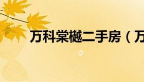万科棠樾二手房（万科锦棠二手房）