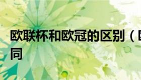 欧联杯和欧冠的区别（欧联杯和欧冠有什么不同