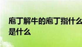 庖丁解牛的庖丁指什么 庖丁解牛的庖丁指的是什么