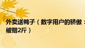外卖送鸭子（数字用户的骄傲：点外卖备注要个鸭屁股喂狗被赠2斤）