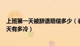 上班第一天被辞退赔偿多少（春树暮云557：节后上班第一天有多冷）