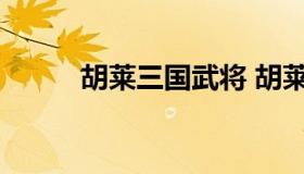 胡莱三国武将 胡莱三国武将搭配