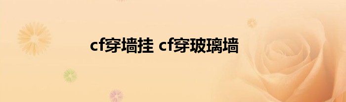 cf穿墙挂 cf穿玻璃墙