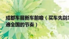 成都车展新车前瞻（买车先别急,成都车展大批新车来袭,火遍全国的节奏）