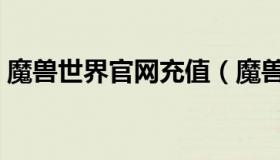 魔兽世界官网充值（魔兽官方对战平台充值）