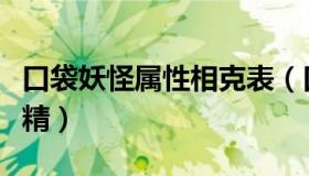 口袋妖怪属性相克表（口袋妖怪属性相克表妖精）