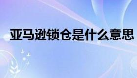 亚马逊锁仓是什么意思（锁仓是什么意思）