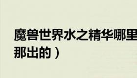魔兽世界水之精华哪里打（wow水之精华在那出的）