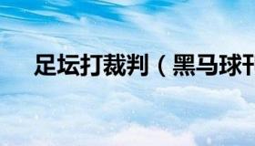 足坛打裁判（黑马球刊：裁判偏袒C罗）