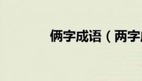 俩字成语（两字成语100个）
