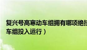 复兴号高寒动车组拥有哪项绝技（康蕾：复兴号高寒智能动车组投入运行）