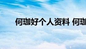 何珈好个人资料 何珈好微博新浪微博