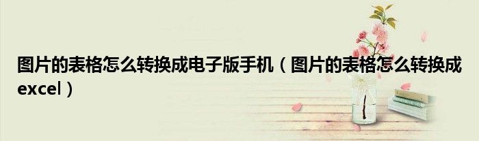 图片的表格怎么编辑（图片的表格怎么转换成wps表格）