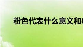 粉色代表什么意义和象征（粉色代表）