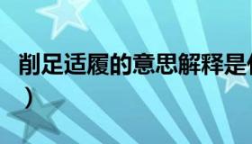 削足适履的意思解释是什么（削足适履的意思）