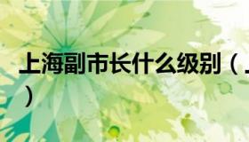 上海副市长什么级别（上海副市长是什么级别）