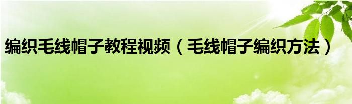 编织毛线帽子教程视频,拖鞋（今年流行编织帽子大全）