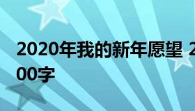 2020年我的新年愿望 2020年我的新年愿望200字