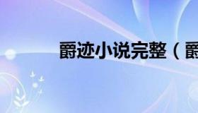 爵迹小说完整（爵迹小说全集）