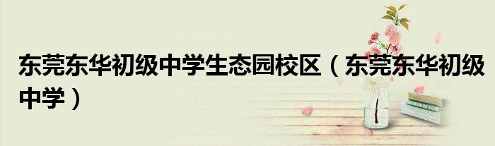 东莞东华初级中学要几分才会被录取?（东莞东华初级中学生态园校区）