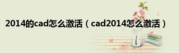2014版本的cad怎么在平面图中绘制柱子（2014版本的cad怎么激活）