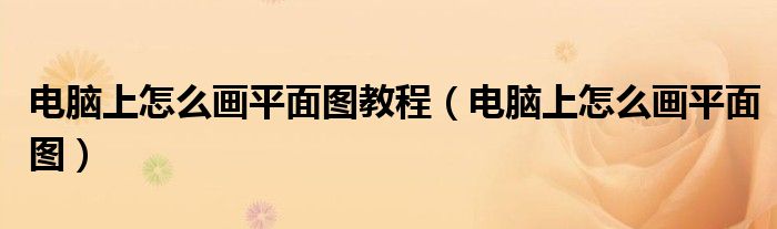 电脑上怎么画平面直角坐标图（电脑上怎么画平面图教程图片）