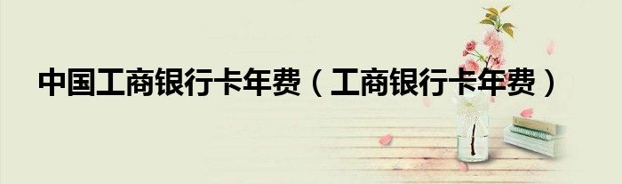 中国工商银行卡有年费吗?（中国工商银行卡年费一年扣多少钱）