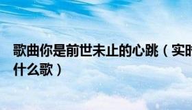 歌曲你是前世未止的心跳（实时快讯你是前世未止的心跳是什么歌）