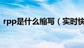 rpp是什么缩写（实时快讯rppvp什么意思）