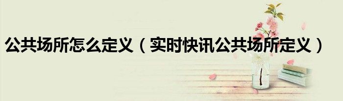 公共场所的定义 公共场所是指什么意思