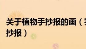 关于植物手抄报的画（实时快讯关于植物的手抄报）