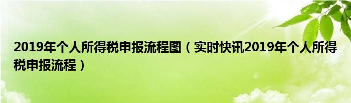 2019年个人所得税税率表一览 2019年个人所得税年度申报表