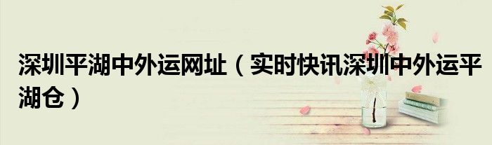 深圳平湖中外运仓库预约 深圳平湖中外运仓好交货吗