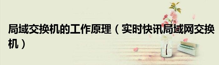网络交换机连接方式详解 网络交换机的简单知识