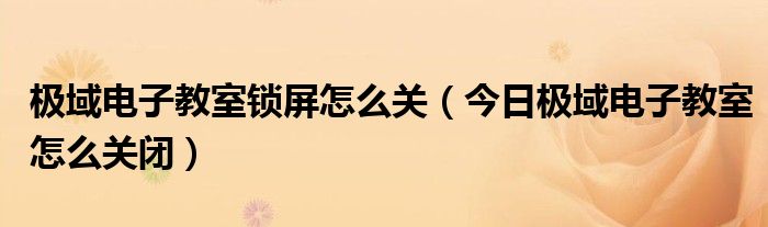 极域电子教室未找到可用网络适配器 极域电子教室锁屏怎么关