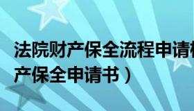法院财产保全流程申请格式（实时快讯法院财产保全申请书）