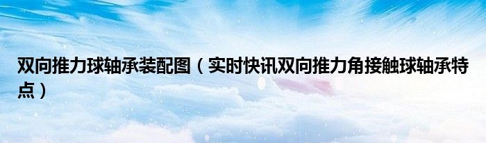 双向推力角接触球轴承安装方法 双向推力球轴承安装方法